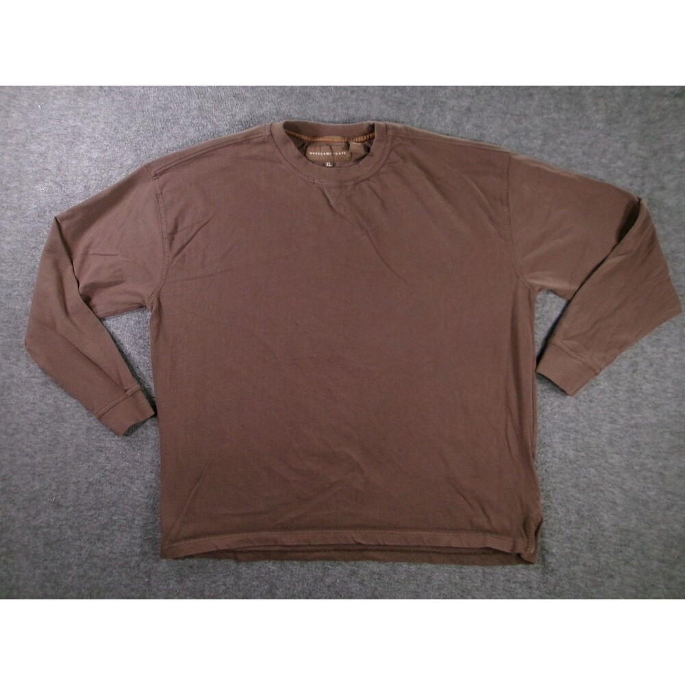Woodland Trail Shirt Men Extra Large Brown Causal Outdoor Classic Camp Rustic